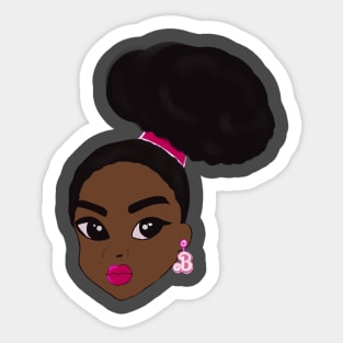 Afro Barbie Sticker